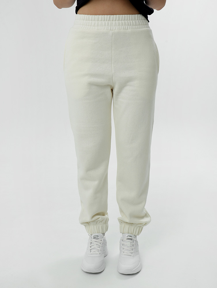 Женские белые джоггеры из конопли и органического хлопка Uzor Wear
